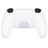 PlayVital Pure Series Dockable Model Anti-Slip Silicone Cover Skin for ps5 Controller, Soft Rubber Grip Case for ps5 Wireless Controller Fits with Charging Station with 6 Thumb Grip Caps - White - EKPFP002