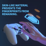 PlayVital Pure Series Dockable Model Anti-Slip Silicone Cover Skin for ps5 Controller, Soft Rubber Grip Case for ps5 Wireless Controller Fits with Charging Station with 6 Thumb Grip Caps - White - EKPFP002