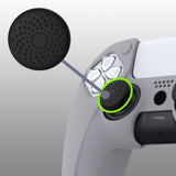 PlayVital Pure Series Ergonomic Anti-Slip Silicone Cover Skin for PS5 Controller, Soft Rubber Grip Case for PS5 Wireless Controller Fits with Charging Station with 6 Thumb Grip Caps - Gray - EKPFP009