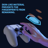 PlayVital Pure Series Ergonomic Anti-Slip Silicone Cover Skin for PS5 Controller, Soft Rubber Grip Case for PS5 Wireless Controller Fits with Charging Station with 6 Thumb Grip Caps - Gray - EKPFP009