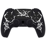 PlayVital Design for PS5 Controller Skin Cover Fit with Charging Station - Anti-Slip Silicone Controller Grip Case for PS5 with 6 Thumb Grip & Sticker, Pure Series Dockable Model - Carving Energy Rift - EKPFL010