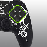 PlayVital Design for PS5 Controller Skin Cover Fit with Charging Station - Anti-Slip Silicone Controller Grip Case for PS5 with 6 Thumb Grip & Sticker, Pure Series Dockable Model - Carving Energy Rift - EKPFL010