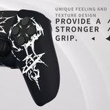 PlayVital Design for PS5 Controller Skin Cover Fit with Charging Station - Anti-Slip Silicone Controller Grip Case for PS5 with 6 Thumb Grip & Sticker, Pure Series Dockable Model - Carving Energy Rift - EKPFL010