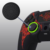 PlayVital Design for PS5 Controller Skin Cover Fit with Charging Station - Anti-Slip Silicone Controller Grip Case for PS5 with 6 Thumb Grip & Sticker, Pure Series Dockable Model - Wings Sigil Red - EKPFL008