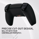 PlayVital Design for PS5 Controller Skin Cover Fit with Charging Station - Anti-Slip Silicone Controller Grip Case for PS5 with 6 Thumb Grip & Sticker, Pure Series Dockable Model - Wings Sigil Red - EKPFL008