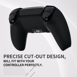 PlayVital Design for PS5 Controller Skin Cover Fit with Charging Station - Anti-Slip Silicone Controller Grip Case for PS5 with 6 Thumb Grip & Sticker, Pure Series Dockable Model - Wings Sigil White - EKPFL007