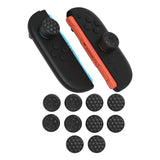 PlayVital QUANTUM Pro Ergonomic Thumbstick Grips for Nintendo Switch 2, Joystick Caps Thumb Grip for Joycon 2 - with 3 Height Convex and Concave - Diamond Grain & Crack Bomb Design - Black - WWYNTM031