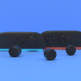 PlayVital QUANTUM Pro Ergonomic Thumbstick Grips for Nintendo Switch 2, Joystick Caps Thumb Grip for Joycon 2 - with 3 Height Convex and Concave - Diamond Grain & Crack Bomb Design - Black - WWYNTM031