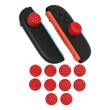 PlayVital QUANTUM Pro Ergonomic Thumbstick Grips for Nintendo Switch 2, Joystick Caps Thumb Grip for Joycon 2 - with 3 Height Convex and Concave - Diamond Grain & Crack Bomb Design - Passion Red - WWYNTM033