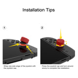 PlayVital QUANTUM Pro Ergonomic Thumbstick Grips for Nintendo Switch 2, Joystick Caps Thumb Grip for Joycon 2 - with 3 Height Convex and Concave - Diamond Grain & Crack Bomb Design - Passion Red - WWYNTM033