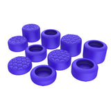 PlayVital QUANTUM Pro Ergonomic Thumbstick Grips for Nintendo Switch 2, Joystick Caps Thumb Grip for Joycon 2 - with 3 Height Convex and Concave - Diamond Grain & Crack Bomb Design - Purple - WWYNTM032