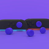 PlayVital QUANTUM Pro Ergonomic Thumbstick Grips for Nintendo Switch 2, Joystick Caps Thumb Grip for Joycon 2 - with 3 Height Convex and Concave - Diamond Grain & Crack Bomb Design - Purple - WWYNTM032