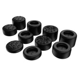 PlayVital 10 Pcs Ergonomic Thumbstick Grips for ps5, for ps4, QUANTUM Universal Pro Thumb Grip Caps for Xbox Series X/S, Xbox One/Elite Series 2, Switch Pro - with 3 Height Convex and Concave - Black - PJM2049
