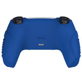 PlayVital Blue Raging Warrior Edition Controller Protective Case Cover for PS5, Anti-slip Rubber Protector for PS5 Wireless Controller, Soft Silicone Skin for PS5 Controller with Thumbstick Cap - KZPF003