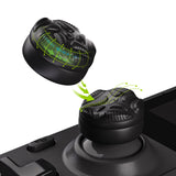 PlayVital Raindrop Texture Thumb Grips for Steam Deck LCD & OLED (4-Pack), Thumb Cushion Caps with Anti-Slip Texture, Height-Boost Joystick Cover for Steam Deck Accessories, for PS Portal Remote Player -  Black - YFSDM056