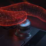 PlayVital Raindrop Texture Thumb Grips for Steam Deck LCD & OLED (4-Pack), Thumb Cushion Caps with Anti-Slip Texture, Height-Boost Joystick Cover for Steam Deck Accessories, for PS Portal Remote Player -  Black - YFSDM056