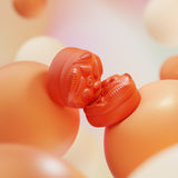 PlayVital Raindrop Texture Thumb Grips for Steam Deck LCD & OLED (4-Pack), Thumb Cushion Caps with Anti-Slip Texture, Height-Boost Joystick Cover for Steam Deck Accessories, for PS Portal Remote Player - Orange - YFSDM057