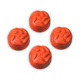 PlayVital Raindrop Texture Thumb Grips for Steam Deck LCD & OLED (4-Pack), Thumb Cushion Caps with Anti-Slip Texture, Height-Boost Joystick Cover for Steam Deck Accessories, for PS Portal Remote Player - Orange - YFSDM057