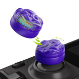PlayVital Raindrop Texture Thumb Grips for Steam Deck LCD & OLED (4-Pack), Thumb Cushion Caps with Anti-Slip Texture, Height-Boost Joystick Cover for Steam Deck Accessories, for PS Portal Remote Player - Purple - YFSDM058