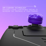 PlayVital Raindrop Texture Thumb Grips for Steam Deck LCD & OLED (4-Pack), Thumb Cushion Caps with Anti-Slip Texture, Height-Boost Joystick Cover for Steam Deck Accessories, for PS Portal Remote Player - Purple - YFSDM058