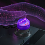 PlayVital Raindrop Texture Thumb Grips for Steam Deck LCD & OLED (4-Pack), Thumb Cushion Caps with Anti-Slip Texture, Height-Boost Joystick Cover for Steam Deck Accessories, for PS Portal Remote Player - Purple - YFSDM058