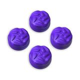 PlayVital Raindrop Texture Thumb Grips for Steam Deck LCD & OLED (4-Pack), Thumb Cushion Caps with Anti-Slip Texture, Height-Boost Joystick Cover for Steam Deck Accessories, for PS Portal Remote Player - Purple - YFSDM058