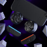 PlayVital for Switch 2 Thumbs Cushion Caps Thumb Grips (4-Pack), Silicone Joystick Grip Cover for Nintendo Switch 2 Joycon, Anti-Slip Raindrop Texture Design - Black - WWYNTM057