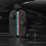 PlayVital for Switch 2 Thumbs Cushion Caps Thumb Grips (4-Pack), Silicone Joystick Grip Cover for Nintendo Switch 2 Joycon, Anti-Slip Raindrop Texture Design - Black - WWYNTM057