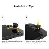 PlayVital for Switch 2 Thumbs Cushion Caps Thumb Grips (4-Pack), Silicone Joystick Grip Cover for Nintendo Switch 2 Joycon, Anti-Slip Raindrop Texture Design - Black - WWYNTM057