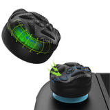 PlayVital for Switch 2 Thumbs Cushion Caps Thumb Grips (4-Pack), Silicone Joystick Grip Cover for Nintendo Switch 2 Joycon, Anti-Slip Raindrop Texture Design - Black - WWYNTM057