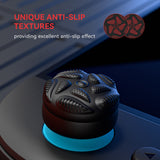 PlayVital for Switch 2 Thumbs Cushion Caps Thumb Grips (4-Pack), Silicone Joystick Grip Cover for Nintendo Switch 2 Joycon, Anti-Slip Raindrop Texture Design - Black - WWYNTM057