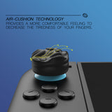 PlayVital for Switch 2 Thumbs Cushion Caps Thumb Grips (4-Pack), Silicone Joystick Grip Cover for Nintendo Switch 2 Joycon, Anti-Slip Raindrop Texture Design - Black - WWYNTM057