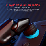 PlayVital for Switch 2 Thumbs Cushion Caps Thumb Grips (4-Pack), Silicone Joystick Grip Cover for Nintendo Switch 2 Joycon, Anti-Slip Raindrop Texture Design - Black - WWYNTM057