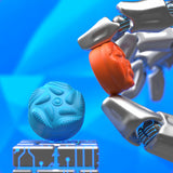 PlayVital for Switch 2 Thumbs Cushion Caps Thumb Grips (4-Pack), Silicone Joystick Grip Cover for Nintendo Switch 2 Joycon, Anti-Slip Raindrop Texture Design - Blue & Orange - WWYNTM055