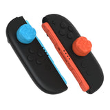 PlayVital for Switch 2 Thumbs Cushion Caps Thumb Grips (4-Pack), Silicone Joystick Grip Cover for Nintendo Switch 2 Joycon, Anti-Slip Raindrop Texture Design - Blue & Orange - WWYNTM055
