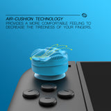 PlayVital for Switch 2 Thumbs Cushion Caps Thumb Grips (4-Pack), Silicone Joystick Grip Cover for Nintendo Switch 2 Joycon, Anti-Slip Raindrop Texture Design - Blue & Orange - WWYNTM055