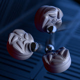 PlayVital for Switch 2 Thumbs Cushion Caps Thumb Grips (4-Pack), Silicone Joystick Grip Cover for Nintendo Switch 2 Joycon, Anti-Slip Raindrop Texture Design - New Hope Gray - WWYNTM058