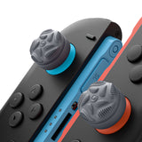 PlayVital for Switch 2 Thumbs Cushion Caps Thumb Grips (4-Pack), Silicone Joystick Grip Cover for Nintendo Switch 2 Joycon, Anti-Slip Raindrop Texture Design - New Hope Gray - WWYNTM058