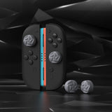 PlayVital for Switch 2 Thumbs Cushion Caps Thumb Grips (4-Pack), Silicone Joystick Grip Cover for Nintendo Switch 2 Joycon, Anti-Slip Raindrop Texture Design - New Hope Gray - WWYNTM058