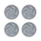 PlayVital for Switch 2 Thumbs Cushion Caps Thumb Grips (4-Pack), Silicone Joystick Grip Cover for Nintendo Switch 2 Joycon, Anti-Slip Raindrop Texture Design - New Hope Gray - WWYNTM058