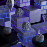 PlayVital for Switch 2 Thumbs Cushion Caps Thumb Grips (4-Pack), Silicone Joystick Grip Cover for Nintendo Switch 2 Joycon, Anti-Slip Raindrop Texture Design - New Hope Gray - WWYNTM058