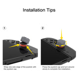 PlayVital for Switch 2 Thumbs Cushion Caps Thumb Grips (4-Pack), Silicone Joystick Grip Cover for Nintendo Switch 2 Joycon, Anti-Slip Raindrop Texture Design - New Hope Gray - WWYNTM058