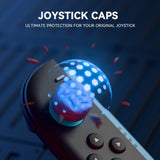 PlayVital for Switch 2 Thumbs Cushion Caps Thumb Grips (4-Pack), Silicone Joystick Grip Cover for Nintendo Switch 2 Joycon, Anti-Slip Raindrop Texture Design - New Hope Gray - WWYNTM058