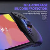 PlayVital Ranger Dockable Silicone Grip Case with Hard Shell Cover for Nintendo Switch 2 - Protective Full-Body Cover with Extra Adjustable Stand & Thumb Grips  - Black - YZCNTM001
