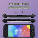 PlayVital Ranger Dockable Silicone Grip Case with Hard Shell Cover for Nintendo Switch 2 - Protective Full-Body Cover with Extra Adjustable Stand & Thumb Grips  - Black - YZCNTM001