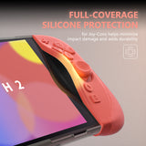 PlayVital Ranger Dockable Silicone Grip Case with Hard Shell Cover for Nintendo Switch 2 - Protective Full-Body Cover with Extra Adjustable Stand & Thumb Grips  - Clear White - YZCNTM003