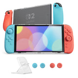 PlayVital Ranger Dockable Silicone Grip Case with Hard Shell Cover for Nintendo Switch 2 - Protective Full-Body Cover with Extra Adjustable Stand & Thumb Grips  - Clear White - YZCNTM003