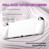 PlayVital Ranger Dockable Silicone Grip Case with Hard Shell Cover for Nintendo Switch 2 - Protective Full-Body Cover with Extra Adjustable Stand & Thumb Grips  - White - YZCNTM002