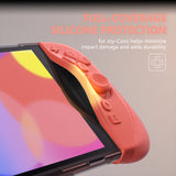 PlayVital Ranger Dockable Silicone Grip Case with Hard Shell Cover for Nintendo Switch 2 - Protective Full-Body Cover with Extra Adjustable Stand & Thumb Grips  - Clear White - YZCNTM003