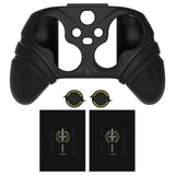 PlayVital Silicone Controller Cover for Xbox Series X/S with Thumbstick Cap & Sticker- Runes Edition Anti-Slip Grip Skin, Shockproof Protector for Xbox Core Wireless Controller - Black - HUAX3P001